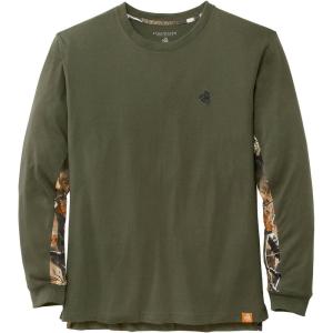 Legendary Whitetails Men’s Backcountry Long Sleeve Camo T-shirt – Casual Crewneck Pullover Regular Fit(Army)