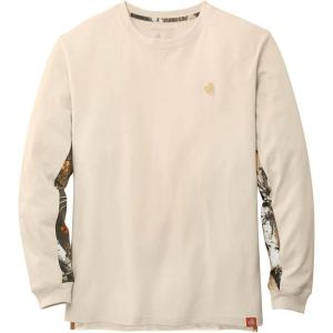 Legendary Whitetails Men’s Backcountry Long Sleeve Camo T-shirt – Casual Crewneck Pullover Regular Fit(Birch)