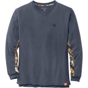 Legendary Whitetails Men’s Backcountry Long Sleeve Camo T-shirt – Casual Crewneck Pullover Regular Fit(Ombre Blue)