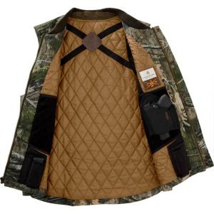 Legendary Whitetails Men’s Concealed Carry CCW Vest with Two Holsters Water-Repellent Canvas Insulated(Mossy Oak Country Dna)