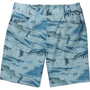 Legendary Whitetails Mens Eco Print 9 Inch Inseam Boardshort(Aegean Blue River)