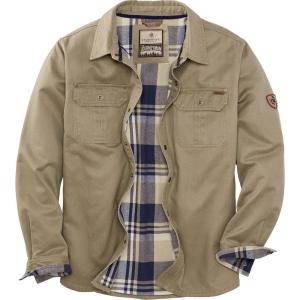 Legendary Whitetails Men’s Flannel Lined Shirt Jacket Waxed Cotton Water Resistant(Twig)
