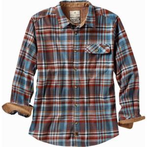 Legendary Whitetails Men’s Flannel Shirt Long Sleeve Button Down 100% Cotton(Barnwood Slate Plaid)