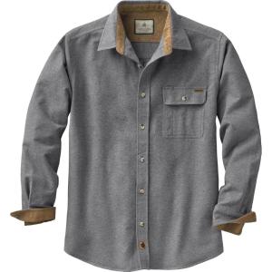 Legendary Whitetails Men’s Flannel Shirt Long Sleeve Button Down 100% Cotton(Charcoal Heather)