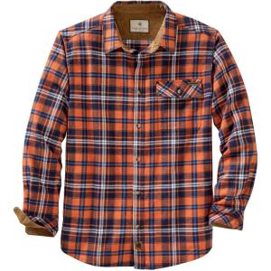 Legendary Whitetails Men’s Flannel Shirt Long Sleeve Button Down 100% Cotton(Cobalt Blaze Plaid)