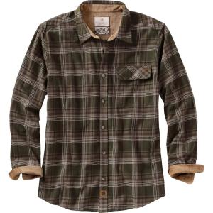 Legendary Whitetails Men’s Flannel Shirt Long Sleeve Button Down 100% Cotton(Forest Plaid)