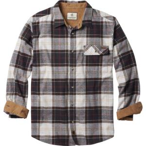 Legendary Whitetails Men’s Flannel Shirt Long Sleeve Button Down 100% Cotton(Huntsman Charcoal Plaid)