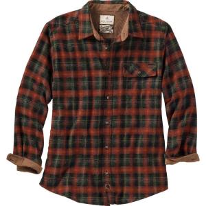 Legendary Whitetails Men’s Flannel Shirt Long Sleeve Button Down 100% Cotton(Redwood Plaid)
