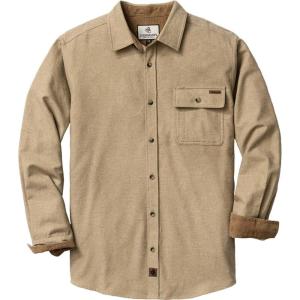 Legendary Whitetails Men’s Flannel Shirt Long Sleeve Button Down 100% Cotton(Sand Heather)