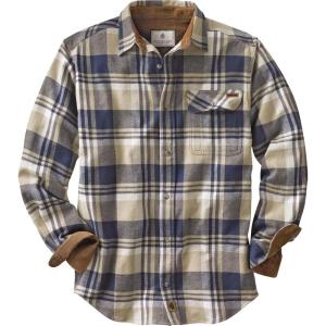 Legendary Whitetails Men’s Flannel Shirt Long Sleeve Button Down 100% Cotton(Shale Plaid)