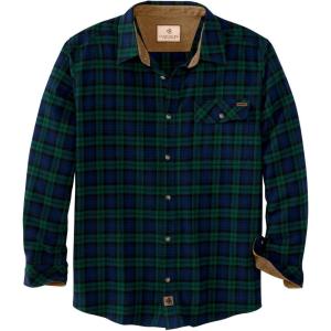 Legendary Whitetails Men’s Flannel Shirt Long Sleeve Button Down 100% Cotton(Tartan Forest Plaid)