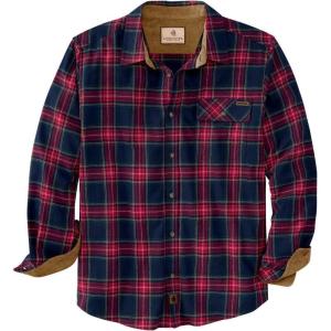 Legendary Whitetails Men’s Flannel Shirt Long Sleeve Button Down 100% Cotton(Tartan Red Plaid)