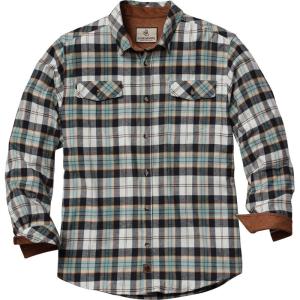 Legendary Whitetails Mens Flannel Shirt Long Sleeve Button Down Relaxed Fit(Blue Heron Plaid)