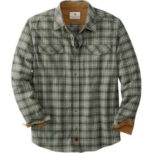 Legendary Whitetails Mens Flannel Shirt Long Sleeve Button Down Relaxed Fit(Forest Moss Plaid)