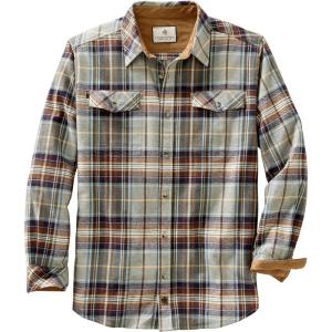 Legendary Whitetails Mens Flannel Shirt Long Sleeve Button Down Relaxed Fit(Light Sequoia Sky Plaid)