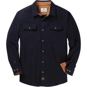 Legendary Whitetails Mens Flannel Shirt Long Sleeve Button Down Relaxed Fit(Navy Heather)
