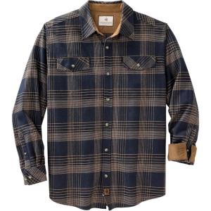 Legendary Whitetails Mens Flannel Shirt Long Sleeve Button Down Relaxed Fit(Peace Navy Melange)