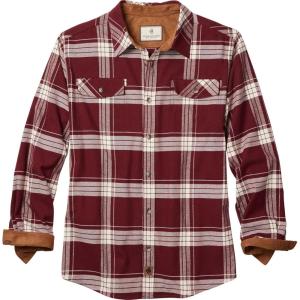 Legendary Whitetails Mens Flannel Shirt Long Sleeve Button Down Relaxed Fit(Tall Garnet Plaid)