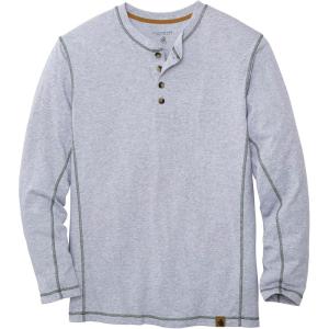 Legendary Whitetails Men’s Henley Shirt Long Sleeve Button Up Casual Fit Cotton/Poly Blend(Athletic Heather)