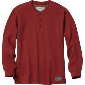 Legendary Whitetails Men’s Henley Shirt Long Sleeve Heavyweight Double Thermal Layer(Barnwood)