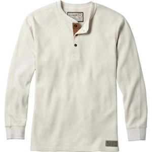 Legendary Whitetails Men’s Henley Shirt Long Sleeve Heavyweight Double Thermal Layer(Ivory Winter)
