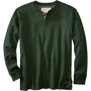 Legendary Whitetails Men’s Henley Shirt Long Sleeve Heavyweight Double Thermal Layer(Mountain View)