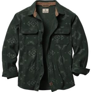 Legendary Whitetails Men’s Long Sleeve Fleece Button Up Heavyweight Shirt(Forest Embossed)