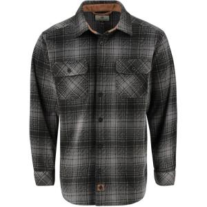 Legendary Whitetails Men’s Long Sleeve Fleece Button Up Heavyweight Shirt(True Night Plaid)