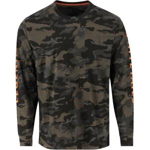 Legendary Whitetails Men’s Long Sleeve T-Shirt Graphic Tee Preshrunk 100% Heavyweight Cotton(Nocturnal Camo)