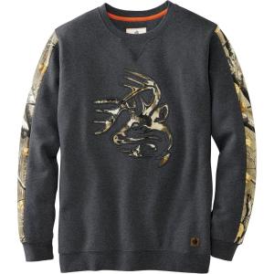 Legendary Whitetails Men’s Outfitter Crew Fleece Sweatshirt(Charcoal Heather)