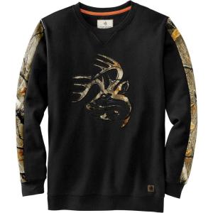 Legendary Whitetails Men’s Outfitter Crew Fleece Sweatshirt(Onyx)