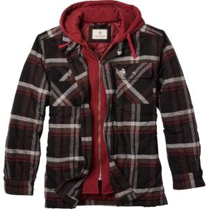Legendary Whitetails Men’s Plaid Flannel Shirt Jacket Quilted with Hood Polyfill Insulated(Walker Plaid)