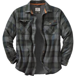 Legendary Whitetails Men’s Thermal Lined Shirt Jacket Plaid Flannel Polyfill Insulated(Balsam Shadow Plaid)