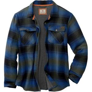 Legendary Whitetails Men’s Thermal Lined Shirt Jacket Plaid Flannel Polyfill Insulated(Cabin Cobalt Plaid)