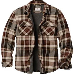 Legendary Whitetails Men’s Thermal Lined Shirt Jacket Plaid Flannel Polyfill Insulated(Cedarwood Plaid)