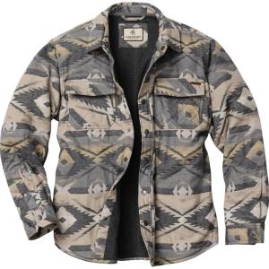 Legendary Whitetails Men’s Thermal Lined Shirt Jacket Plaid Flannel Polyfill Insulated(Desert Dune)