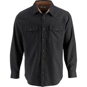 Legendary Whitetails Men’s Western Flannel Shirt Button Up Brushed Cotton(Black Herringbone)