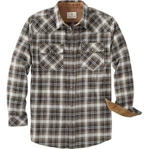 Legendary Whitetails Men’s Western Flannel Shirt Button Up Brushed Cotton(Forage Green Plaid)