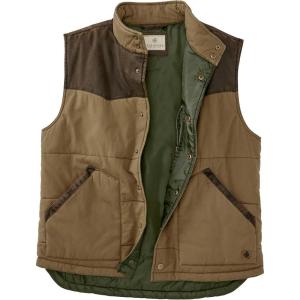 Legendary Whitetails Men’s Western Work Vest Waxed Cotton Insulated with Two Hand Warmer Pockets(Nutmeg)
