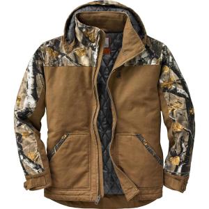 Legendary Whitetails Men’s Winter Coat Quilted Canvas Workwear Jacket Water Repellent Insulated(Barley)