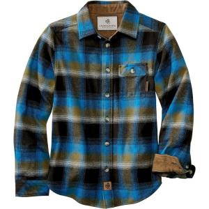 Legendary Whitetails Unisex Kids Lumberjack Flannel Long Sleeve Button Down Shirt(Cobalt Plaid)