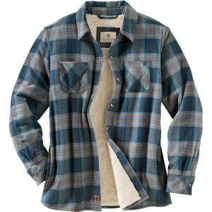 Legendary Whitetails Women’s Flannel Shacket Sherpa Lined Plaid Shirt Jacket Warm Fleece(Appalachian River)