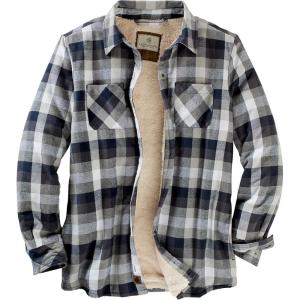 Legendary Whitetails Women’s Flannel Shacket Sherpa Lined Plaid Shirt Jacket Warm Fleece(Glacier Bay Plaid)