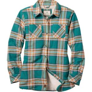 Legendary Whitetails Women’s Flannel Shacket Sherpa Lined Plaid Shirt Jacket Warm Fleece(Oakland Plaid)