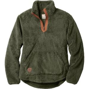 Legendary Whitetails Women’s Fuzzy Hide Fleece Pullover 1/4 Zip(Army)