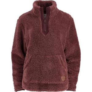 Legendary Whitetails Women’s Fuzzy Hide Fleece Pullover 1/4 Zip(Rose Brown)