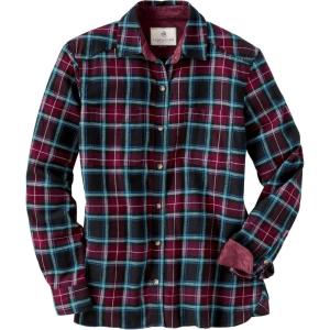 Legendary Whitetails Womens Legendary Comfort Fit Flannel Shirt(Blackberry Plaid)