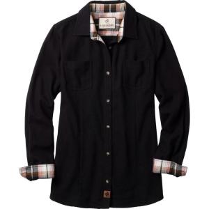 Legendary Whitetails Women’s Long Sleeve Plaid Flannel Button Up Shirt 100% Cotton(Black)