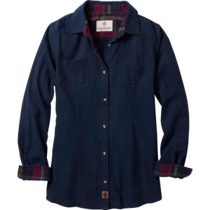Legendary Whitetails Women’s Long Sleeve Plaid Flannel Button Up Shirt 100% Cotton(Navy)