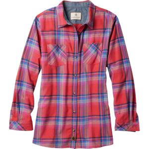 Legendary Whitetails Women’s Long Sleeve Plaid Flannel Button Up Shirt 100% Cotton(Red Hot Plaid)